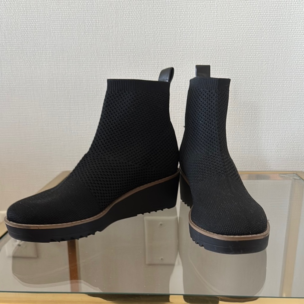 Black Wedge Ankle Boots